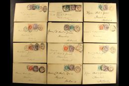 PERFIN COVERS A Group Of 1899-1901 QV ½d Postal Stationery Envelopes To Holland, All Uprated With... - Altri & Non Classificati