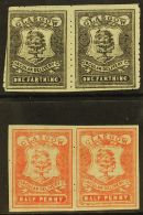 CIRCULAR DELIVERY COMPANY GLASGOW 1866 ¼d Black & ½d Dull Scarlet, Pin Perf Pairs, SG Spec.... - Altri & Non Classificati