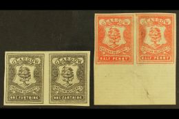 CIRCULAR DELIVERY COMPANY GLASGOW 1866 ¼d Black & ½d Dull Scarlet, Imperf Pairs, SG Spec.... - Altri & Non Classificati