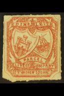 CIRCULAR DELIVERY COMPANY EDINBURGH & LEITH PARCEL DELIVERY COMPANY 1865 (3d) Red-brown, Roulette, SG Spec.... - Altri & Non Classificati