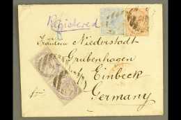 1882 REGISTERED COVER TO GERMANY Bearing 1881 1s Orange-brown Plate 14, SG 163, Plus 2½d Blue Plate 22 And... - Altri & Non Classificati