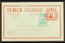 ROYALIST 1964 PROOF On Card (front Only) Of A 5b Red On Pale Blue Imam Al-Badr Airmail Postal Card, With An... - Yemen