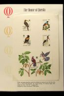 1982  IMPERF PROOF BIRD SET & M/SHEET A Seldom Seen Bird Set & Miniature Sheet, SG 378/382 And SG MS382,... - Uganda (...-1962)