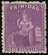 1863-80 (wmk CC, Perf 12½) 1s Mauve (aniline) Britannia, SG 73b, Very Fine Mint. For More Images, Please... - Trindad & Tobago (...-1961)