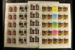 1990 Christmas Rotary Complete Set, SG 1113/16, With Each Value In A PROGRESSIVE "SPECIMEN" Proof Sheet Of 25,... - Tonga (...-1970)