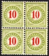 POSTAGE DUES 1894-96 10c Carmine & Olive-green Inverted Frame, Michel 18 II AYe K, SG D189C, Zumstein 18E.II... - Altri & Non Classificati