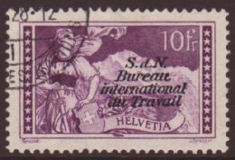 INTERNATIONAL ORGANIZATIONS BIT/LABOUR OFFICE 1923 10fr Deep Mauve, SG LB30 (Michel 14x) Very Fine Used. For More... - Altri & Non Classificati