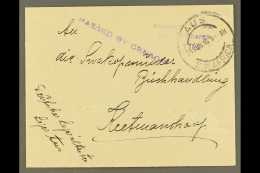 1916 (24 Jun) Stampless Env To Keetmanshoop With "Prisoner Of War / Free Of Charge / AUS" Three Line Violet Cachet... - Africa Del Sud-Ovest (1923-1990)