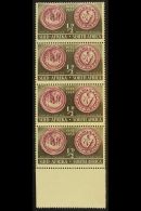 UNION VARIETY 1952 ½d Landing Of Van Riebeeck, Vertical Strip Of 4 With PAPER JOIN VARIETY, SG 136, Never... - Non Classificati