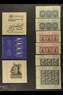 1937-51 BOOKLET PANES Small Collection Comprising 1937 6d "Razor Blade" Booklet, Incomplete 1948 3s Booklet &... - Non Classificati