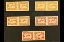 1929 Airmail COLOUR TRIALS - Five Pairs In Orange, Orange-yellow, Orange-vermilion, Bright Rose And Scarlet,... - Non Classificati