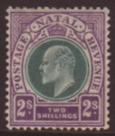 NATAL 1904-08 2s Dull Green & Bright Violet, SG 156, Fine Mint, Short Perf For More Images, Please Visit... - Non Classificati