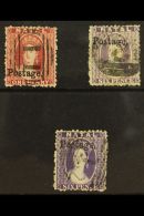 NATAL "Postage" Ovpts 133/4mm (SG T7c) On 1d Rose, 6d Lilac And 6d Violet, SG 38, 41, 42, All Good To Fine Used.... - Non Classificati