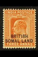 1903 KEVII 3a Orange- Brown With The "SOMAL.LAND" Overprint Error, SG 28c, Never Hinged Mint. For More Images,... - Somaliland (Protettorato ...-1959)