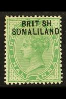 1903 ½a Yellow- Green With "BRIT  SH" ERROR, SG 1a, Very Fine Mint. For More Images, Please Visit... - Somaliland (Protettorato ...-1959)