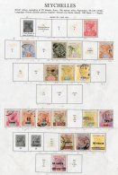 1890-1902 USED QV RANGE On A Dedicated Album Page. Inc 1893 90c On 96c, 1893 45c, 1897-1900 75c. Useful Range (18... - Seychelles (...-1976)