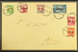 1915 KEVII New Zealand Overprints, Complete Set On Plain Cover, SG 115/21, Each With Clear Strike Of "APIA"... - Samoa