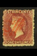 1875 1s Claret, Wmk Small Star, Perf 11 To 12½, SG 21, Very Fine Used With Neat Red Cancel. For More... - St.Vincent (...-1979)