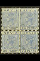 1882-90 2½d Ultramarine, SG 29, Fine Mint Block Of 4 For More Images, Please Visit... - St.Cristopher-Nevis & Anguilla (...-1980)