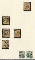 1866-76 ENGRAVED ISSUE Perf 15 Used Study Collection With Attempted Sheet Reconstructions With Identified... - St.Cristopher-Nevis & Anguilla (...-1980)