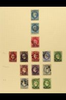 1856-1880 USED COLLECTION On A Page, Comprising 1856 6d (3+ Margins), 1861 6d Rough Perf, 1863 4d (4 Margins),... - Isola Di Sant'Elena