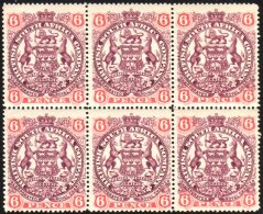 1897 6d Dull Purple And Pink, SG 71, Very Fine Mint BLOCK OF SIX (three Stamps Never Hinged). For More Images,... - Altri & Non Classificati