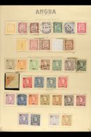 ANGRA 1882-1905 An Attractive Mainly Mint Range On A Printed Page, Incl. 1892-93 To 100r Used, 1897 To 500r Mint,... - Other & Unclassified