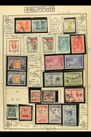 1900-97 ALL DIFFERENT COLLECTION Presented On Various Old Pages. A Mixed Mint & Used Collection That Includes... - Filippine