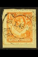 1938-52 1½d Yellow-brown, Tickbird Flaw, SG 30b, Very Fine Used On Piece With Clearly Dated C.d.s. For More... - Rhodesia Del Nord (...-1963)