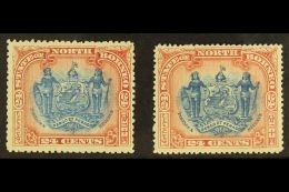 1897 CORRECTED INSCRIPTIONS 24c Perf 13½-14, SG 111, Plus 24c Perf 14½-15, SG 111b, Fine Mint. (2... - Borneo Del Nord (...-1963)