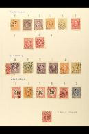 NETHERLANDS INDIES NUMERAL POSTMARKS 1870's-1880's Interesting Collection Of Numeral Cancels On The 1870-88 King... - Altri & Non Classificati