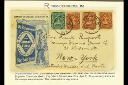 1896 (26 Mar) Pretty "Diamond Starch" Illustrated Advertising Envelope From Orizaba To New York Bearing 1c Green... - Messico