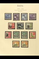 1937-1969 COMPLETE VERY FINE MINT & NHM COLLECTION In Hingeless Mounts On Leaves, Many Stamps Are Never... - Malta (...-1964)