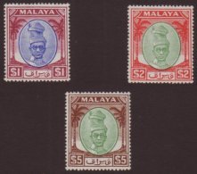 PERAK 1950-56 $1, $2 & $5, SG 146/148, Very Fine Mint. (3 Stamps) For More Images, Please Visit... - Altri & Non Classificati