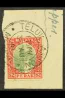 PERAK 1938-51 $2 Green And Scarlet, SG 120, Fine Used On Piece With Teluk Anson Cds. For More Images, Please Visit... - Altri & Non Classificati