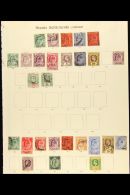 1902-36 MINT & USED Collection On Old Imperial Printed Pages. Inc KEVII Ranges To $2 Mint & Used, KGV To... - Straits Settlements