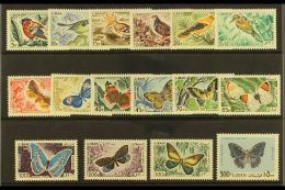 1965 Birds & Butterflies Complete Set Inc Airs, SG 867/82, Superb Never Hinged Mint, Very Fresh. (16 Stamps)... - Libano