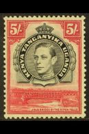 1938 5s Black And Carmine, Perf 13¼, SG 148, Fine Mint, Usual Brownish Gum. For More Images, Please Visit... - Vide