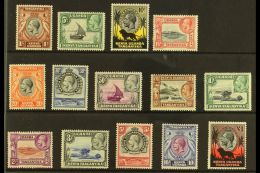 1935-37 KGV Pictorial Set, SG 110/23, Fine Mint, £1 With One Shortish Perf (14 Stamps) For More Images,... - Vide