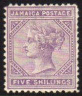 1875 5s Lilac, Perf 12½ SG 15, Fine Mint. For More Images, Please Visit... - Giamaica (...-1961)