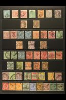 1860-1952 USED COLLECTION On Stock Pages. Includes 1860 Set, 1870-83 Set To 1s, 1883-97 Range To 1s, 1905-11 6d... - Giamaica (...-1961)
