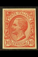 1906 10c Red Leoni, Imperf Proof, Sass P82, Very Fine And Fresh. Scarce. Cat €350 (£265) For More... - Non Classificati