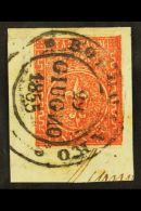 PARMA 1853 15c Red, Sassone 7, Very Fine Used With Large Margins Just Touching At One Corner, Tied To Piece By... - Non Classificati