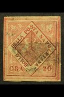 NAPLES 1858 20g Lilac Rose, Sass 12a, Very Fine Used With 4 Large Neat Margins Showing All Outer Frame Lines... - Non Classificati