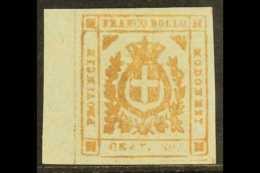 MODENA 1859 80c Orange-brown, Sass 18, Superb Very Lightly Hinged Mint  With Four Large To Huge Margins, And... - Non Classificati