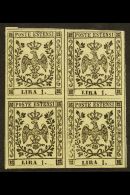 MODENA 1853 1L White, Sassone 11, Superb Mint BLOCK OF FOUR, Fresh With 4 Margins, Lower Pair Never Hinged. A... - Non Classificati