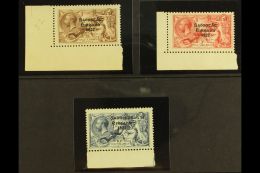 1925-8 Sea Horses With Narrow Setting Dates, Overprint In Black Ink, Complete Set, SG 83/5, Never Hinged Mint (3).... - Other & Unclassified