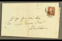 1841 (3 Jun) Forerunner Entire Letter From Moate To Dublin Bearing GB 1d Red-brown With Four Margins Tied By TWO... - Altri & Non Classificati