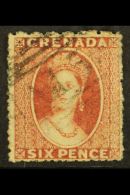 1863 6d Dull Rose Red, Wmk Sideways, SG 8, Fine Used.  For More Images, Please Visit... - Grenada (...-1974)