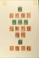 1861-1895 ATTRACTIVE USED COLLECTION On Leaves, Inc Good Chalons With Shades Inc 1861-62 1d & 6d (x4), 1863-71... - Grenada (...-1974)